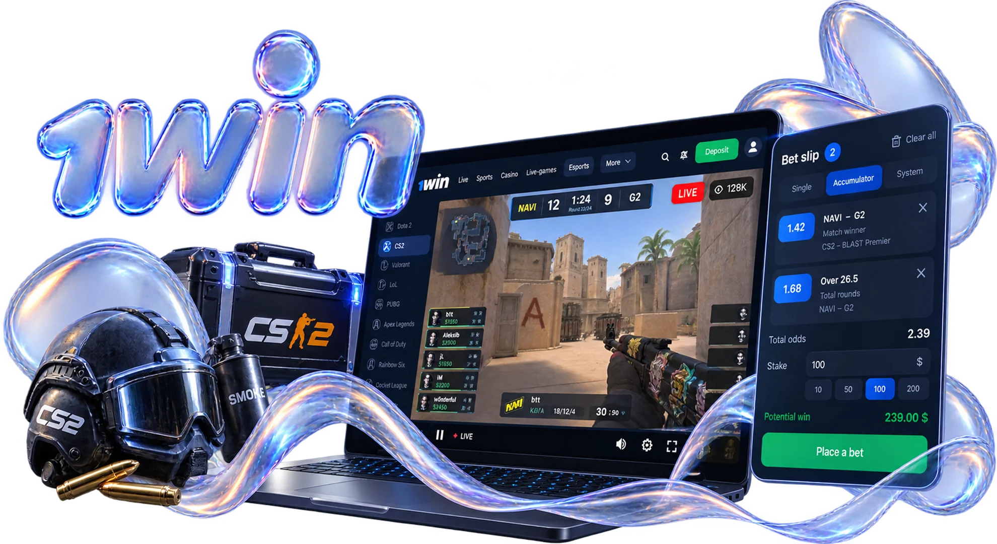 Classic esports live betting on Dota 2 CS2 and Valorant matches.