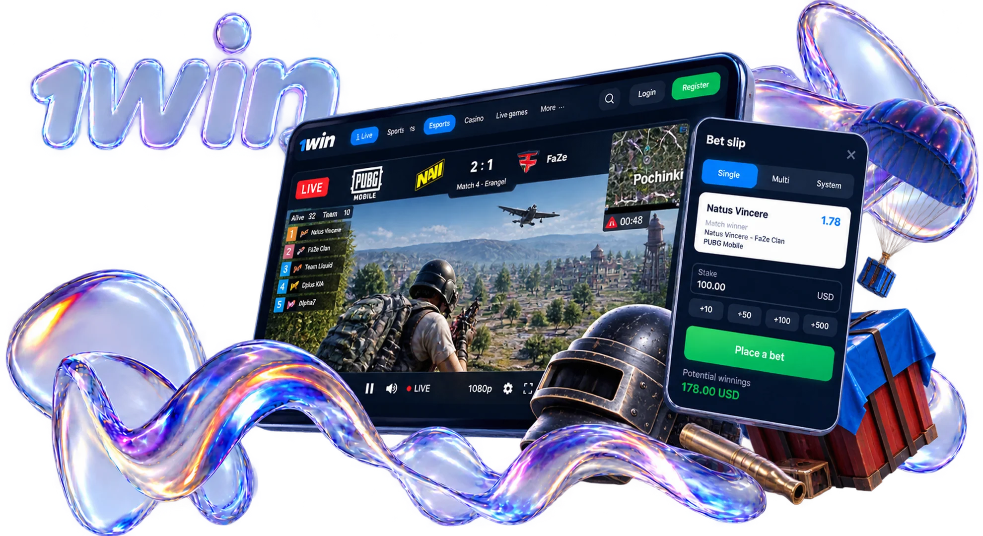 PUBG Mobile Global Championship live betting odds and tournament markets.